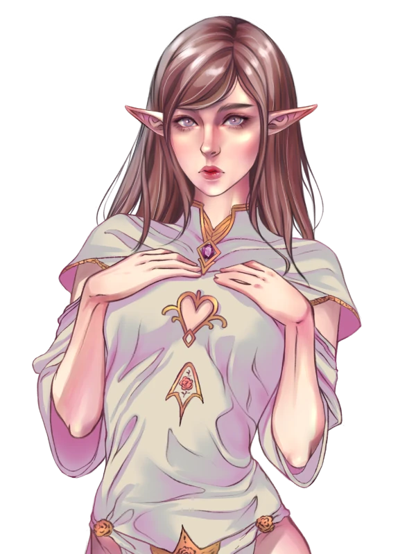 Melodia, a playable protagonist in Elf in Chains